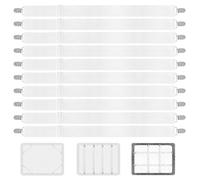 KOXXIAMOQ 10 Pcs Tendeur Drap Housse, Attache Drap Housse, élastique Sangle Matelas Réglables Jusqu'à 130 cm avec Pinces pour Draps-Housses Matelas Canapé Planche à Repasser (Blanc)