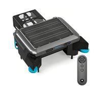 Koyike Nettoyeur de Surface Solaire pour Piscine, Robot Skimmer avec Batterie 5200mAh, 3 Moteurs sans Balais, 20H+ Autonomie, Panier 6L, Étanche IPX8, Entretien Automatique