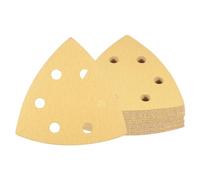 Kozelo 20 Feuilles Papier Verre Ponceuse Souris 120 Grains 6 Trous | Plaquettes Ponçage Triangulaires, Oxyde d'Aluminium, 3,7" x 3,7" x 3,7", Boucle Tricots Assorties, Polissage du Bois