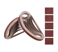 Kozelo 30 Pcs Bandes Abrasives 13mm x 457mm Oxyde d'Aluminium | 80/120/150/240/400 Grain, Abrasif Papier de Verre, pour Ponceuse à Bande Meulage Métal Travail du Bois Décapage Rouille