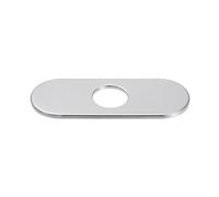 Kozelo Cache Trou Plaque de Robinet 35 Mm/1.4 Inch Trou Ton Argenté | Acier Inoxydable, Plaque de Couverture Pour Évier, Forme de Bateau Brossé