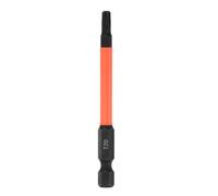 Kozelo Embout Torx T20 Impact 1/4" 3" 75mm Acier S2 Magnétique | Inviolable, sans trou, HRC58-60, pour réparation, support 75mm, noir orange