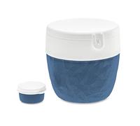 Koziol 3198675 Box, Snack Break, Breakfast Pot, Take Away, Outdoor, Camping, Picnic, Hiking, Vacation, Lunch to go, Organic Deep Blue, L