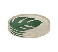 Koziol Assiette Connect Ø 25.5 cm. lot de 4 Monstera leaf