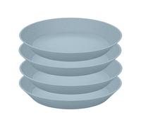 Koziol Assiette creuse Connect Ø 24 cm. lot de 4 Nature flower blue