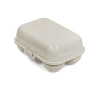 Koziol EGGS TO GO boîte à œufs pour | Boîte de transport | Boîte de rangement | Plastique biocirculaire, empilable, passe au lave-vaisselle | Cuisine, maison, camping (nature desert sand, 6 œufs)