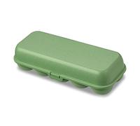 Koziol EGGS TO GO boîte à œufs pour | Boîte de transport | Boîte de rangement | Plastique biocirculaire, empilable, passe au lave-vaisselle | Cuisine, maison, camping (nature leaf green, 10 œufs)