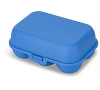 Koziol EGGS TO GO boîte à œufs pour | Boîte de transport | Boîte de rangement | Plastique biocirculaire, empilable, passe au lave-vaisselle | Cuisine, maison, camping (bleu fort, 6 œufs)