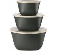Koziol Ensemble De Boîtes De Rangement Cuisine Beige Noir