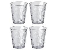 Koziol Superglas Club No. 1, 4 pièces, 250 ml, verre à eau en plastique cristallin, luxueux, incassable, réutilisable, fête, camping, set de 4 pièces