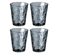 Koziol Superglas Club No.1 Lot de 4 Verres à Eau en Plastique Transparent de Luxe, incassables, réutilisables, pour fête, Camping, 250 ML (Gris Transparent)