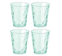 Koziol Superglas Club No.1 Lot de 4 Verres à Eau en Plastique Transparent de Luxe, incassables, réutilisables, pour fête, Camping, 250 ML (Jade Transparent)