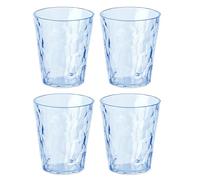 Koziol Superglas Club No.1 Lot de 4 Verres à Eau en Plastique Transparent de Luxe, incassables, réutilisables, pour fête, Camping, 250 ML (Bleu Sarcelle)
