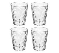 Koziol Superglas Club No.1, Set de 4 Verres à Eau 250ml, Verres incassables en Plastique, Style Cristal, compatibles Lave-Vaisselle, Verres à Cocktail et Long Drink pour Jardin, terrasse et Camping