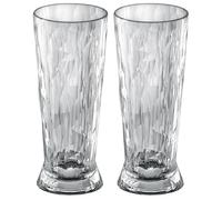 Koziol Superglas Club No. 10, 2 pièces, 300 ml, verre à bière en plastique cristallin, luxueux, incassable, réutilisable, fête, camping, set de 2 pièces