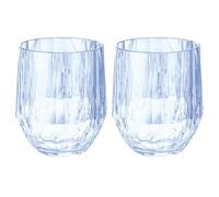 Koziol Superglas Club No. 23 Lot de 2 verres à vin blanc en plastique transparent de luxe incassable réutilisable pour fête, camping, 200 ml (bleu sarcelle)