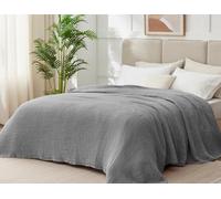 Kozyhvn Couverture en mousseline de coton 100% coton King très grand lit 274,3 x 228,6 cm, 6 couches, respirante et légère, plaid en coton pour lit, courtepointe couvre-lit doux, couverture en gaze