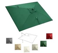 KPEGAXS Toile de rechange carrée pour parasol déporté de 8, 3 x 4 m, 8 baleines, résistante à la décoloration (vert, 3 x 4 m)