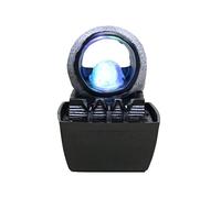 Kpjovnar Fontaine de Table d’intérieur, Fontaine Cascade décorative, en Pierre, avec éclairage LED, avec Pompe à Eau, Style Zen, pour Bureau, Chambre, Espace Yoga, Espace méditation