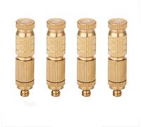 Kpjovnar Lot de 10 Buses de brumisation en Laiton Haute Pression pour système de Refroidissement, brumisateur à Jet Fin pour Jardin et terrasse, kit d'arrosage, Couleur Or (Taille : 0,4 mm)