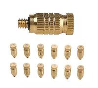 Kpjovnar Lot de 30 Buses de brumisation Haute Pression en Laiton pour système de Refroidissement, brumisateur atomiseur pour kit d'irrigation de Jardin et terrasse, Orifice de 0,15 mm (0,004-0,035").