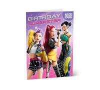 KPOP Carte d'anniversaire « Birthday Superstar » K-Pop Star pour filles - Thème musical coloré