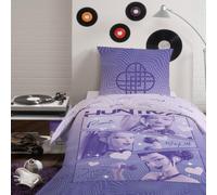 KPop Demon Hunters Golden Parure de lit 100% coton - Licence officielle | Housse de Couette 140x200 cm + 1 taie 63x63 cm | Fermeture boutons | Chambre enfant, lit 1 place | Certification Oeko-Tex