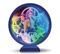 KPop Huntrix Lampe de nuit LED à changement de couleur 20 cm | Produit sous licence officielle K-Pop, lumière d'ambiance, support mural ou support de bureau, USB-C ou alimenté par piles