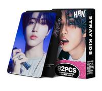 KPOPBP Cartes photo Stray Kids 60 PCS Cartes photo de l'album SKZ Rock Star avec 32 PCS autocollants Cadeau KPOP Cartes Lomo Marchandises pour les garçons et les filles SKZ (HAN)