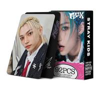KPOPBP Stray Kids Lot de 92 Cartes Photo pour Enfants SKZ Rock Star - Cartes Cadeaux Lomo pour garçons et Filles (Felix)