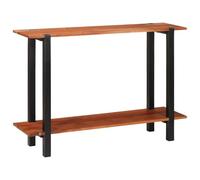 KPOUTRFG Table console en bois d'acacia et métal Marron 110 x 30 x 75 cm | Bois d'acacia massif, cadre en métal stable, format compact, design rustique, surface facile d'entretien