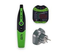 KPS CC820 Testeur de prises et localisateur de disjoncteurs CAT III | Repère le bon disjoncteur sans couper l'alimentation. Signal LED et sonore. Compact et facile à utiliser.