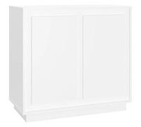 KPWENFBSL Buffet blanc - 80 x 34 x 75 cm - Commode - En bois | Quatre compartiments offrent beaucoup d'espace à l'abri de la poussière pour le salon, le couloir ou la chambre. Meuble de