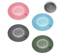 KQDRAVINE 4 Pièces Filtre Cheveux Douche Silicone (12.5cm), Attrape Cheveux Baignoire pour Salles de Bain et Baignoires, Accessoires de Salle de Bain pour Eviter Le Colmatage des Canalisations