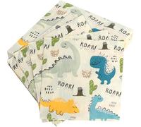 KQDRAVINE 40 Pièces Serviettes Dino Anniversaire, Serviettes en Papier Motif Dinosaure, 33 x 33 cm Party Napkins de Fête pour Garçons et Filles Decoration Anniversaire Dinosaure D'anniversaire