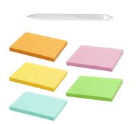 KQDRAVINE 500 Notes Autocollantes A7, Notes Repositionnables 7,4 x 10,5 cm avec Indices, Adaptées à la Comptabilité, à la Prise de Messages, à l'apprentissage de Mots (5 Couleurs par Paquet)