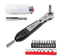 KQDRAVINE liquet magnétique 1/4" - Mini tournevis à cliquet avec fente - Torx hexagonal - Carré - Pour voitures, vélos, maisons, bricolage