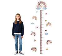 KQDRAVINE Sticker mural 3D avec altimètre arc-en-ciel pour chambre d'enfant, barre de mesure pour bébé et enfant, décoration murale, barre de mesure, 180 cm
