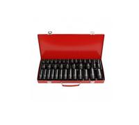KQFCAZRE 35 Pièces Coffret Douilles à Choc 1/2 Résistant pour Chocs Jeu Douilles à Impact Usage Professionnel Outillage Automobile pour Bricoleurs