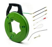 KQFCAZRE Aiguille Tire-Câble Portatif En Fibre Verre Non Conducteur Dévidoir Câble avec Poignée Haute Résistance Outil pour Électriciens, Installateurs, 4.5mm 45m