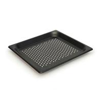 KQFCAZRE Bac Format Standardisé 2/3 Professionnel Plaque à Pâtisserie Polyvalent Plat à Four Rectangulaire pour Boulangers, Traiteurs, 354x325x25mm, Plaque De Cuisson Perforée Antiadhésive