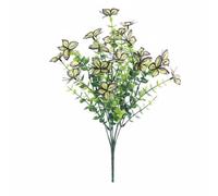 KQFCAZRE Branche Décorative Eucalyptus Papillon Réutilisable Fleur Papillon Artificielle Résistant à Décoration Florale pour Maison, Bleu