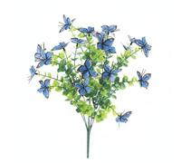 KQFCAZRE Branche Décorative Eucalyptus Papillon Réutilisable Fleur Papillon Artificielle Résistant à Décoration Florale pour Maison, Rose
