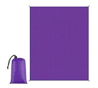 KQFCAZRE Couverture de, Tapis D'extérieur Imperméable, Couverture de Poche Pliable en Polyester Léger, Idéale pour Le Camping, Violet