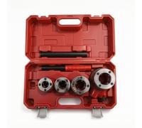 KQFCAZRE Kit Filetage Tuyau à Cliquet Robuste Coffret Filières Plombier Kit Filetage Tuyau pour Chantier, 62 4 Têtes, 4/6 Points/1 Pouce/1.2 Pouces
