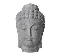 KQFCAZRE Statue Bouddhiste Décorative Aspect Usé Sculpture En Relief Style Vintage Ornement sur Socle pour Jardin, Cour, Chinois, Tête De Bouddha B, 30cm De Hauteur, 18cm De Longueur, 17cm De Largeur