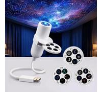 KQLHLHDYZ Veilleuse Projecteur, projecteur HD dynamique 5D holographique, projecteur d'étoiles HD Plug and Play, projecteur d'étoiles HD réglable à 360° pour chambre à coucher plafond