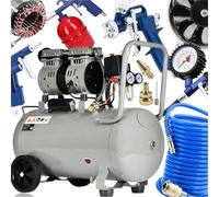 KRAFT&DELE | Compresseur sans huile, réservoir de 24 l, pression max. 8 bars, 1 200 W, débit effectif 220 l/min