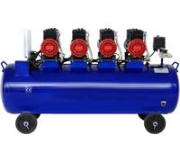 KRAFT&DELE | Compresseur silencieux, 120 l, 4 pistons, 400 V, 7 kW, compresseur silencieux, compresseur à air comprimé, avec réducteur de pression et séparateur d'eau