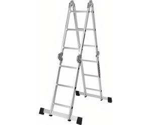 KRAFT&DELE | Echelle multi-usages, avec plate-forme, 346cm, 4x3, échelle multifonctionnelle, échelle multi-usages en aluminium, échelle pliante, échelle de ménage Charge max. 150kg, échelle articulée,